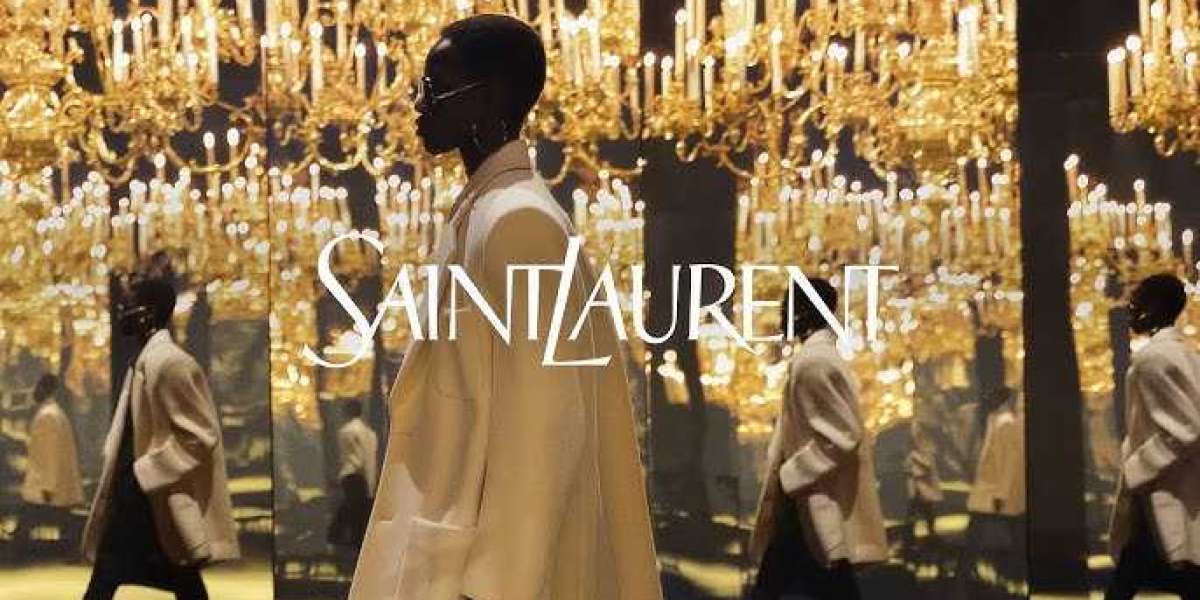 Saint Laurent head to toe purple ensemble from spring collection